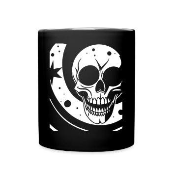 Horror Skull Skull Art Skull Gothic Heavy Metal - Full Colour Mug - black - Front