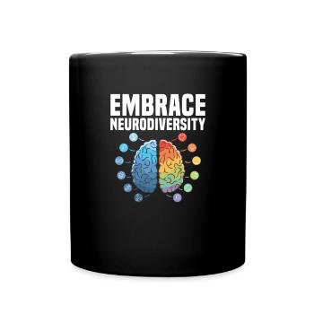 ADHS ADHD Aufmerksamkeit Defizit Geschenk - Tasse einfarbig - Schwarz - Vorne
