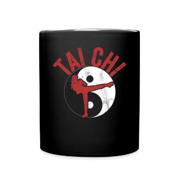 Tai Chi Martial Arts Saying Qigong Martial Artist - Full Colour Mug - black - Front