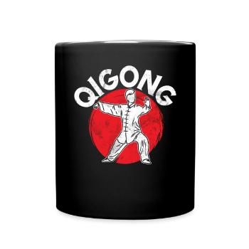 Qigong Kampfkunst Tai Chi für Kampfsportler Qigong - Tasse einfarbig - Schwarz - Vorne
