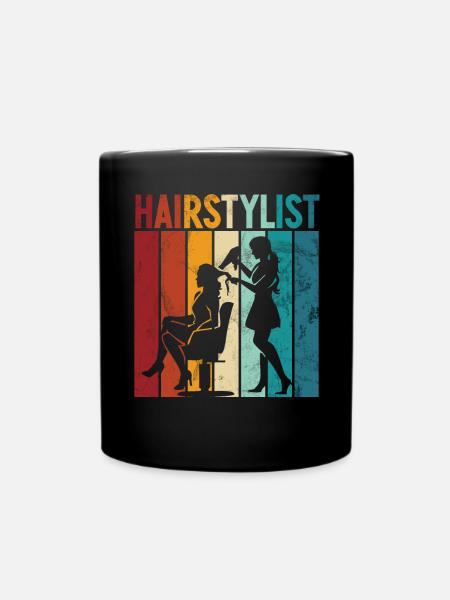 Cooler Haarstylist Spruch Haarflüsterer Friseur - Tasse einfarbig - Schwarz