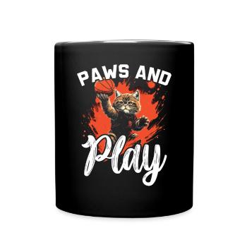 Basketball Cat Basketball Player I Love Basketball - Full Colour Mug - black - Front