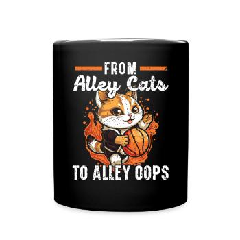 Basketball Cat Basketball Player I Love Basketball - Full Colour Mug - black - Front