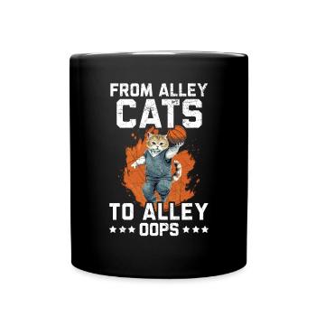 Basketball Cat Basketball Player I Love Basketball - Full Colour Mug - black - Front