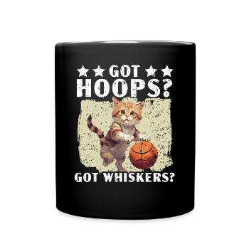 Basketball Cat Basketball Player I Love Basketball - Full Colour Mug - black - Front