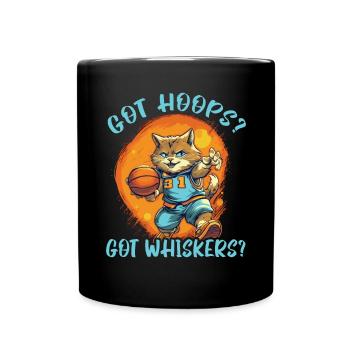 Basketball Cat Basketteur Joueur de basket-ball J’aime le basket-ball - Mug uni - noir - Devant
