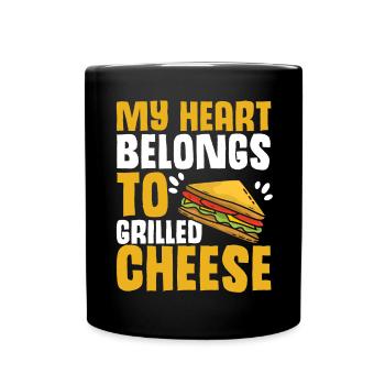 Love Grilled Cheese Men Women - Tasse einfarbig - Schwarz - Vorne