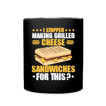 Love Grilled Cheese Men Women - Tasse einfarbig - Schwarz - Vorne