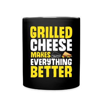 Love Grilled Cheese Men Women - Tasse einfarbig - Schwarz - Vorne
