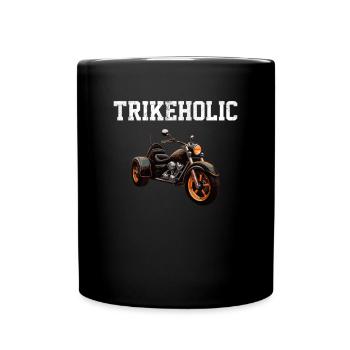 Motortrike Three Wheeled Motorcycle Triker - Full Colour Mug - black - Front