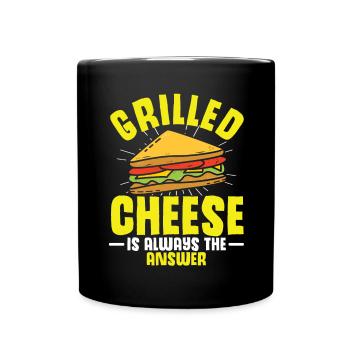 Love Grilled Cheese Men Women - Tasse einfarbig - Schwarz - Vorne