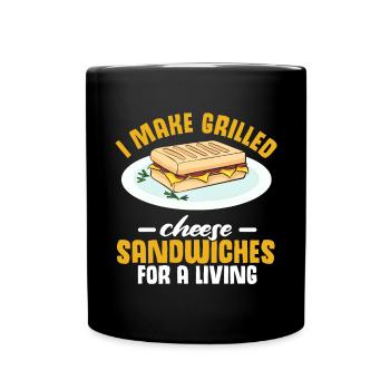 Love Grilled Cheese Men Women - Tasse einfarbig - Schwarz - Vorne