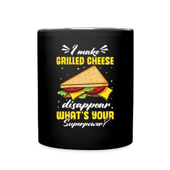 Love Grilled Cheese Men Women - Tasse einfarbig - Schwarz - Vorne