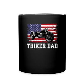 Motortrike Three Wheeled Motorcycle Triker - Full Colour Mug - black - Front