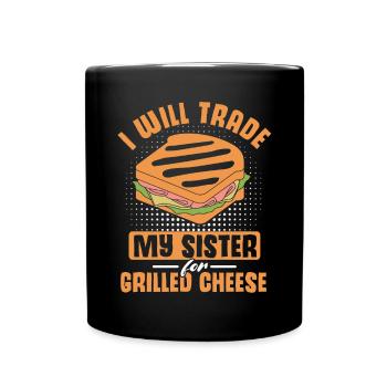 Love Grilled Cheese Men Women - Tasse einfarbig - Schwarz - Vorne