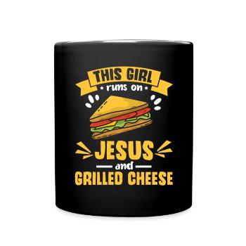 Love Grilled Cheese Men Women - Tasse einfarbig - Schwarz - Vorne
