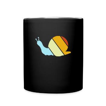 Snail Retro - Full Colour Mug - black - Front