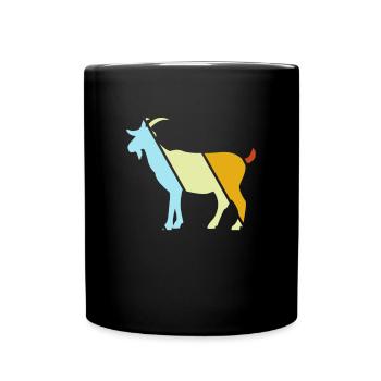 Goat Retro - Full Colour Mug - black - Front