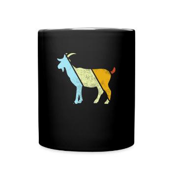 Goat Retro - Full Colour Mug - black - Front