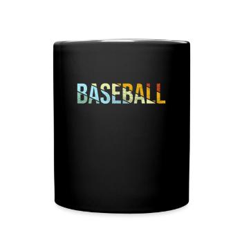 Baseball Rétro - Mug uni - noir - Devant