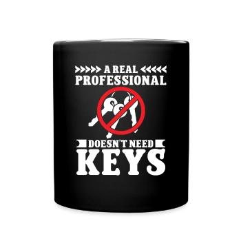 Schlosser Real Professional n’a pas besoin de clés - Mug uni - noir - Devant