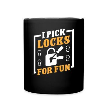 Serrurier Je choisis des serrures pour le plaisir Serrurier - Mug uni - noir - Devant
