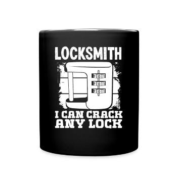 Serrurier Manger Sommeil Serrure Crochetage Répéter Verrouillage - Mug uni - noir - Devant