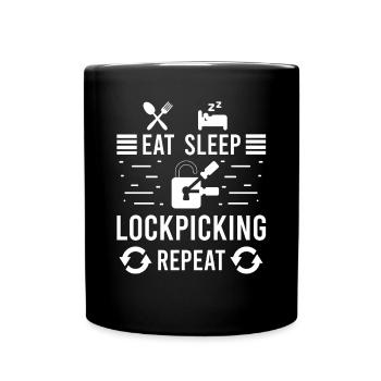 Schlosser I Can Crack Any Lock Schlüsseldienst - Tasse einfarbig - Schwarz - Vorne