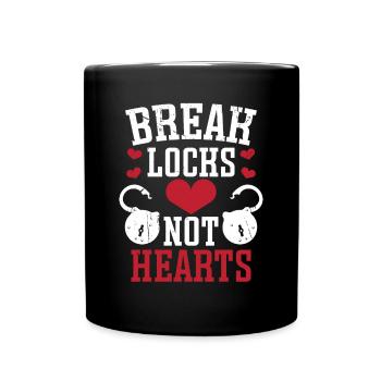 Locksmith Break Locks Not Hearts Locksmith - Full Colour Mug - black - Front