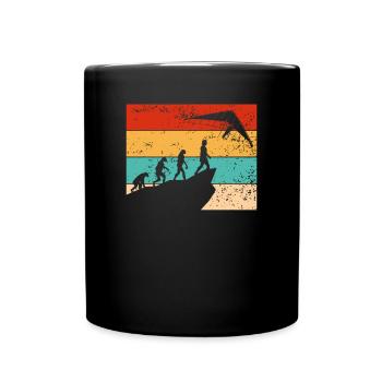 Retro kite flight evolution - Full Colour Mug - black - Front