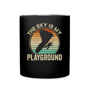 Der Himmel Ist Mein Spielplatz - Tasse einfarbig - Schwarz - Vorne