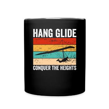 Hang gliding to the heights - Full Colour Mug - black - Front