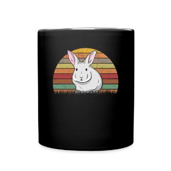 Lapin Rétro Lapin Lapin Vintage - Mug uni - noir - Devant