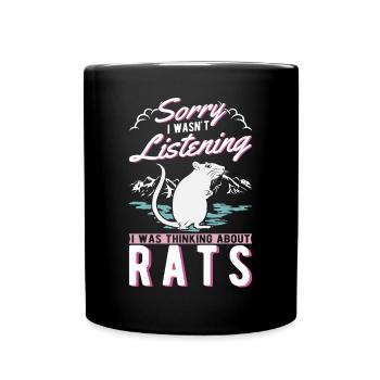 Rat Cadeau Rat Propriétaire Rat domestique - Mug uni - noir - Devant