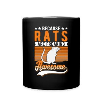 Parce que les rats sont vraiment géniaux Ratte - Mug uni - noir - Devant