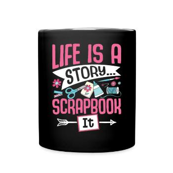 Scrapbooking Scrapbooker - Tasse einfarbig - Schwarz - Vorne
