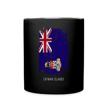 Souvenir avec le drapeau du pays des îles Caïmans - Mug uni - noir - Devant
