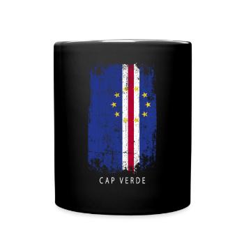 Souvenir Mit Der Landflagge Von Cap Verde - Tasse einfarbig - Schwarz - Vorne