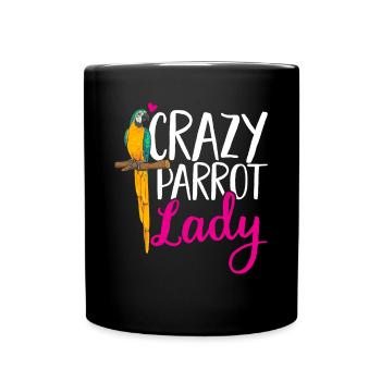 Ara à poitrine jaune, perroquet, bleu et ara, jaune - Mug uni - noir - Devant