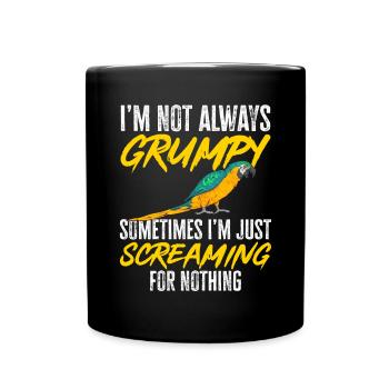 Yellow-breasted Macaw Parrot Blue And Yellow Macaw - Full Colour Mug - black - Front