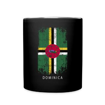 Souvenir with the country flag of Dominica - Full Colour Mug - black - Front