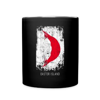 Souvenir with the country flag of Easter Island - Full Colour Mug - black - Front