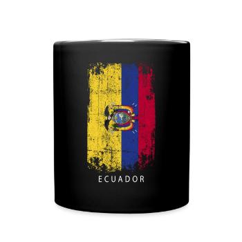 Souvenir with the country flag of Ecuador - Full Colour Mug - black - Front