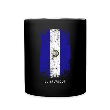 Souvenir with the country flag of El Salvador - Full Colour Mug - black - Front
