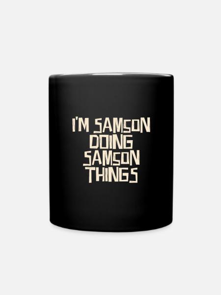 I'm Samson doing Samson things - Tasse einfarbig - Schwarz