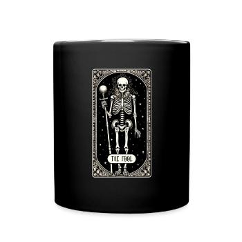 The Fool Skeleton Tarot Card - Tasse einfarbig - Schwarz - Vorne