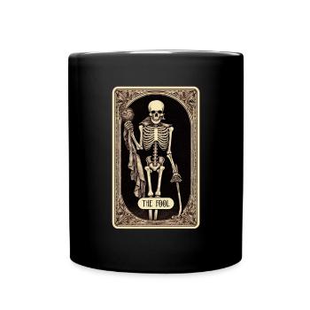 The Fool Skeleton Tarot Card - Tasse einfarbig - Schwarz - Vorne