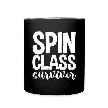 Spin Class Survivor - Full Colour Mug - black - Front