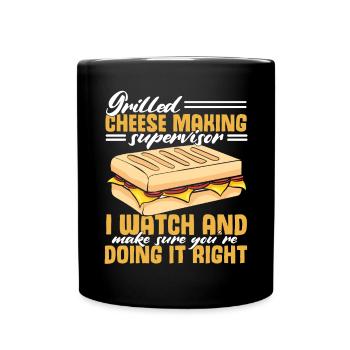 Love Grilled Cheese Men Women - Tasse einfarbig - Schwarz - Vorne