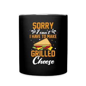 Love Grilled Cheese Men Women - Tasse einfarbig - Schwarz - Vorne